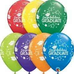 Not Specified Congratulations Balloons Assorted - Singles Or Packs - Helium Filled Or Flat Printed Balloons