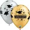 Not Specified Congrats Graduate Balloons Assorted - Singles Or Packs - Helium Filled Or Flat