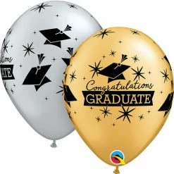 Not Specified Congrats Graduate Balloons Assorted - Singles Or Packs - Helium Filled Or Flat
