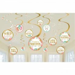 Balloon Agencies Boho Swirl Decorations 12 Pack