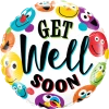 Not Specified Get Well Balloon Or Bouquet - Bright Faces Send Balloons
