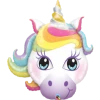 Not Specified Unicorn Face Balloon - Helium Filled Or Flat Send Balloons