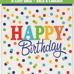 Meteor Loot Bags / Treat Boxes Happy Birthday Polka Dot Loot Bags
