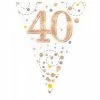 Alpen Rose Gold Sparkling Bunting | 40th Birthday Birthday Banners & Bunting
