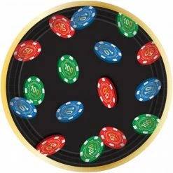 Balloon Agencies Casino Theme Paper Plates | Roll The Dice Pk 8