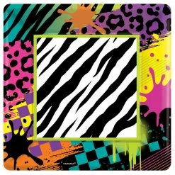 Party Planet 80's & 90's 80's Theme Paper Plates | Small Pk 8