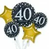 Balloon Agencies 40th Sparkling Birthday Balloon Bouquet Balloon Bouquets Foil Sets