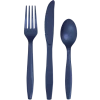 Balloon Agencies Navy Blue Cutlery- Plastic Set Of 24