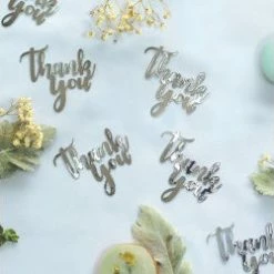 Five Star Silver THANK YOU Confetti - Jumbo Pk20