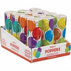 Balloon Agencies Confetti Poppers 12pk Sparklers & Poppers