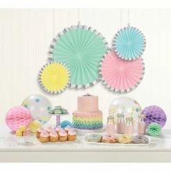 Balloon Agencies Pastel Hanging Fan Decorations