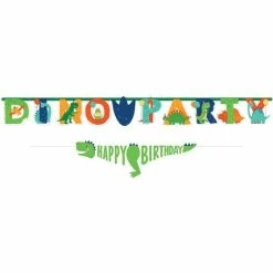 Balloon Agencies Customisable Dinosaur Jumbo Birthday Banner Kit