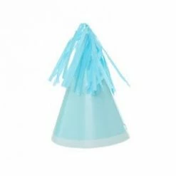 Five Star Pastel Blue Party Hats With Tassel Pk10