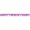 Balloon Agencies 60th Happy Birthday Letter Banner | Pink Birthday Banners & Bunting