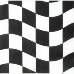 Balloon Agencies Napkins - Printed Racing Theme / Checkered Napkins Pk18