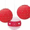 Balloon Agencies Valentines Day Love Heart Paper Lanterns 3pk