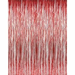 Haydens Back Drop Red | Door Curtain | Foil Door Curtains/Back Drop