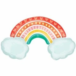 Balloon Agencies Large Shape - Foil Balloons Retro Rainbow Balloon / Bouquet