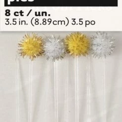 Balloon Agencies Pom Pom Picks Gold & Silver
