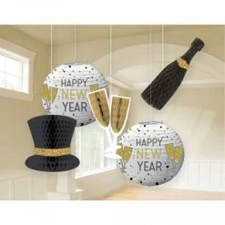 Balloon Agencies New Years Eve Happy New Year Hanging Decorations | 5pc
