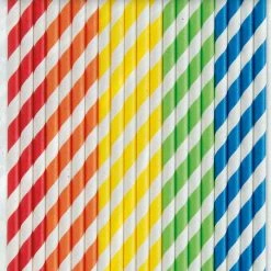 Meteor Paper Straws Assorted Colours 40pk
