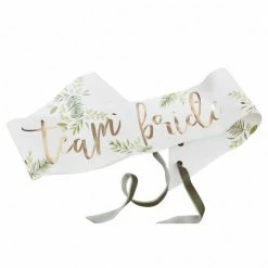 Balloon Agencies Team Bride Gold Foiled Sashes | 6pk