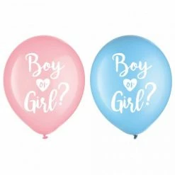 Balloon Agencies Boy Or Girl Printed Latex Balloons 12pk Baby Gender Reveal
