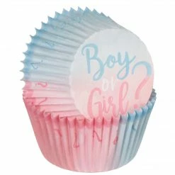 Balloon Agencies Gender Reveal Cupcake Cups | Boy Or Girl Pk75 Baby Gender Reveal