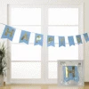 Oceana International Happy Birthday Bunting | Pale Blue & Gold