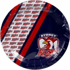 Oceana International Roosters NRL Paper Plates Pack Of 6 NRL | Football