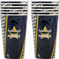 Oceana International Cowboys NRL Paper Cups Pack Of 6 NRL | Football