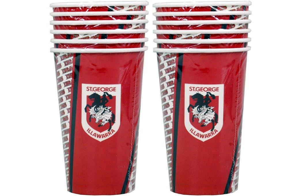 Oceana International St George NRL Paper Cups Pack Of 6