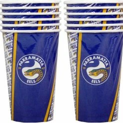 Oceana International Parramatta Eels NRL Paper Cups Pack Of 6