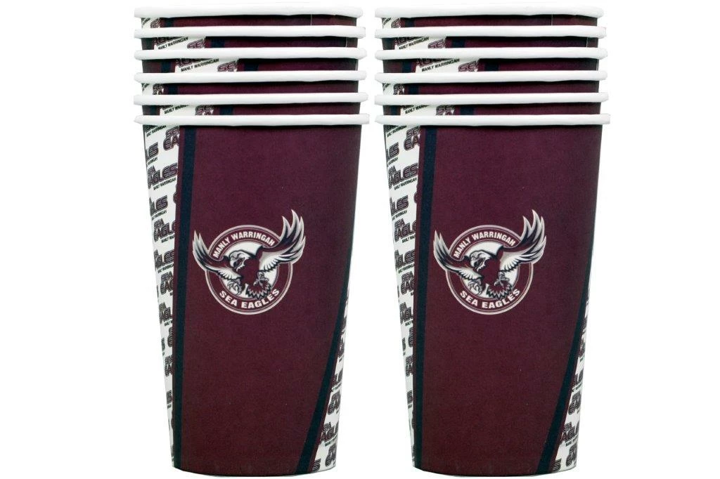 Oceana International Manley Sea Eagles NRL Paper Cups Pack Of 6