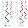 Balloon Agencies Red White & Blue | Hanging Decoration | 6Pcs