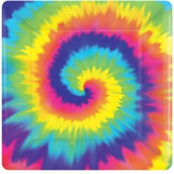 Balloon Agencies Tie Dyed Paper Plates Small Pk8