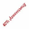 Metero 40th Anniversary Banner - Metallic Red