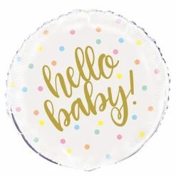 Party Planet Hello Baby Balloon - Helium Filled / Bouquet Or Flat
