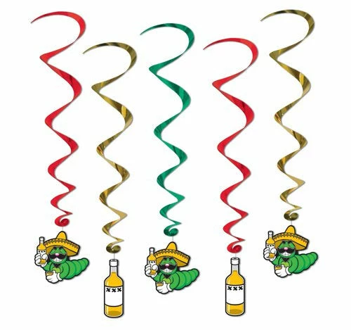 Balloon Agencies Mexican / Fiesta Mexican Worm & Tequila Hanging Decorations