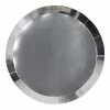 Five Star Plates - Plain Metallic Silver Paper Plates | Round | Lunch | Pk10
