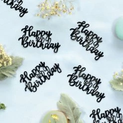Five Star Black HAPPY BIRTHDAY Confetti - Jumbo Pk20