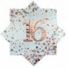 Alpen 16th Birthday 16th Napkins Rose Gold & White
