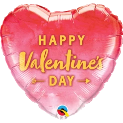 Not Specified Happy Valentines Day Balloon Ombre - Bouquet Or Single Send Balloons