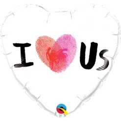 Not Specified I Love Us - Bouquet Or Single Send Balloons