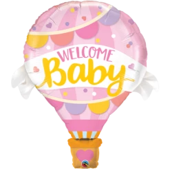 Party Planet Send Balloons Welcome Baby Balloon Pink | Hot Air Balloon