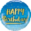 Not Specified Happy Birthday Gold & Blue Balloon / Bouquet Send Balloons