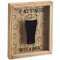 Miscellaneous Fathers Day Gift - Beer Bottle Cap Collection Frame Glasses & Gifts