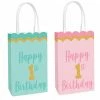 Balloon Agencies 1st Birthday Glittered Craft Bags 8pk