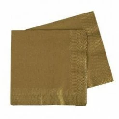 Five Star Gold Metallic Napkins | Lunch Napkins | Premium Pk40