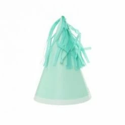 Five Star Mint Green Party Hats With Tassel Pk10